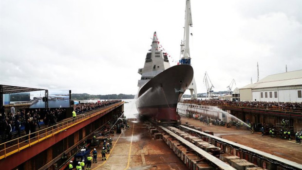 ep archivo   ceremonia de la botadura de la fragata f 111 en el astillero de navantia a 11 de