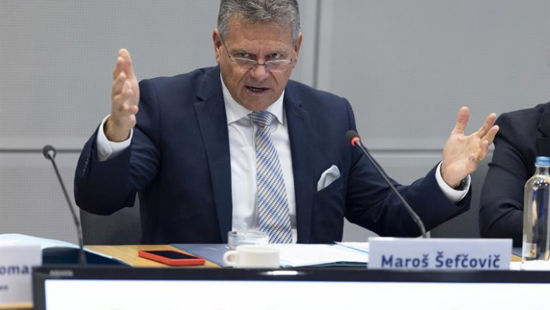 ep archivo   el comisario de comercio y seguridad economica maros sefcovic interviene en una