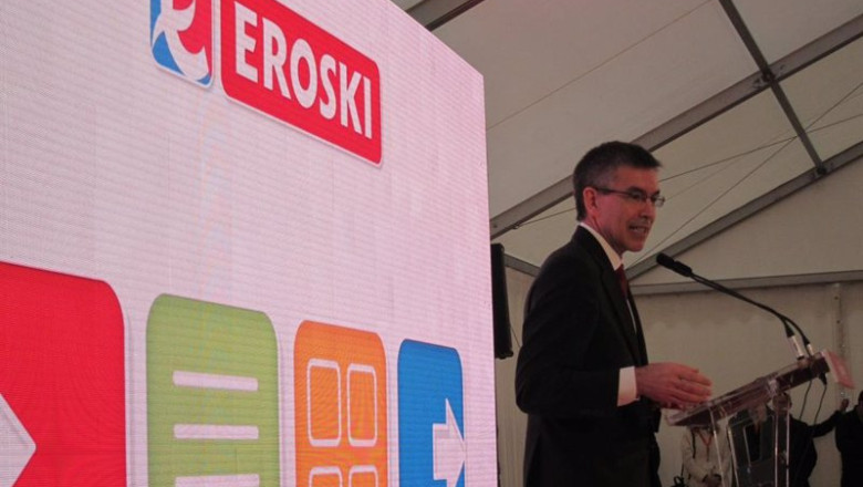 Archivo - El presidente de Eroski, Agustín Markaide, en un acto. | EUROPA PRESS - Archivo ep archivo el presidente de eroski agustin markaide en un acto
