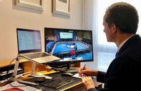 ep el ministro de ciencia e innovacion pedro duque en la reunion por videoconferencia con sus