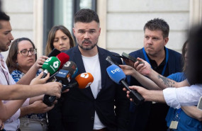 ep el portavoz de erc en el congreso gabriel rufian ofrece declaraciones a los medios a su salida de