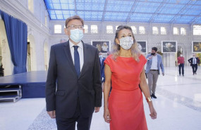 ep el president de la generalitat valenciana ximo puig y la vicepresidenta segunda y ministra de