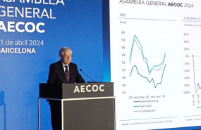 ep el presidente de aecoc javier campo durante su intervencion este jueves en la asamblea general de