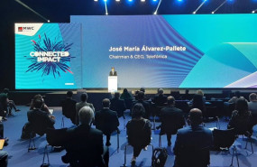 ep el presidente de telefonica jose maria alvarez pallete durante el discurso inaugural del mobile