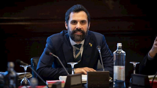 ep el presidente del parlament roger torrent durante la reunion de la mesa del parlament y junta de