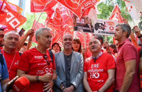 ep el secretario general de ccoo unai sordo y el secretario general de ugt pepe alvarez en la