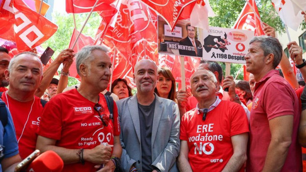 ep el secretario general de ccoo unai sordo y el secretario general de ugt pepe alvarez en la