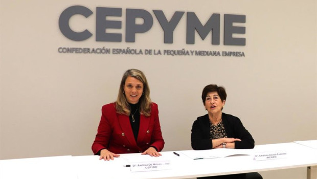 ep i d la presidenta de cepyme angela de miguel y la presidenta del instituto de cooperacion