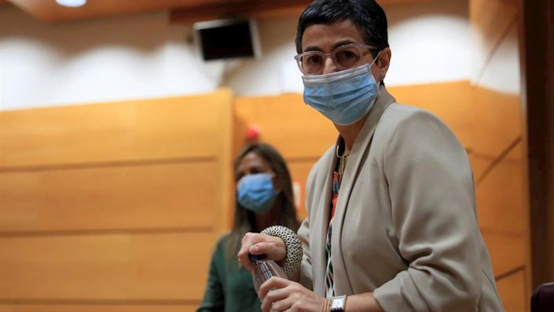 La ministra de Asuntos Exteriores, Unión Europea y Cooperación, Arancha González Laya, llega para comparecer ante la Comisión de Asuntos Exteriores del Senado, este jueves en Madrid (España), a 21 de mayo de 2020. | Pool ep la ministra de asuntos exteriores union europea y cooperacion arancha gonzalez laya llega para
