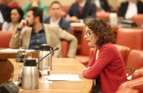 ep la ministra de hacienda en funciones maria jesus durante su intervencion en la reunion de la