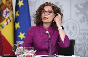 ep la ministra portavoz y de hacienda maria jesus montero momentos antes de intervenir en la rueda