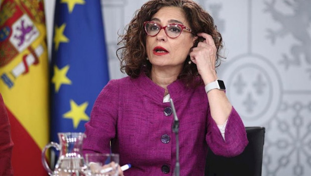 ep la ministra portavoz y de hacienda maria jesus montero momentos antes de intervenir en la rueda
