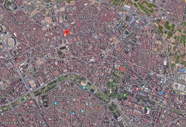 Localización de la Avenida Peset Aleixandre de València | GOOGLE MAPS ep localizacionla avenida peset aleixandrevalncia