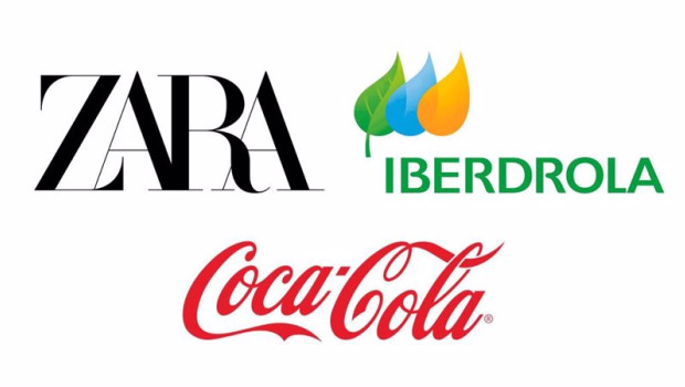 ep logos de zara iberdrola y coca cola