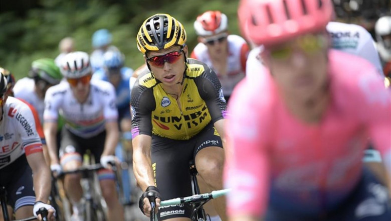 14 July 2019, France, Brioude: German Tony Martin of Team Jumbo-Visma in action during the ninth stage of the 106th edition of the Tour de France cycling race, 170.5 km from Saint-Etienne to Brioude. Photo: Yorick Jansens/BELGA/dpa | Yorick Jansens/BELGA/dpa ep 14 july 2019 france brioude german tony martin of team jumbo-visma in action during the ninth stage of the 106th edition of the tourfrance cycling race 1705 km from saint-etienne to brioude photo yorick jansensbelgadpa