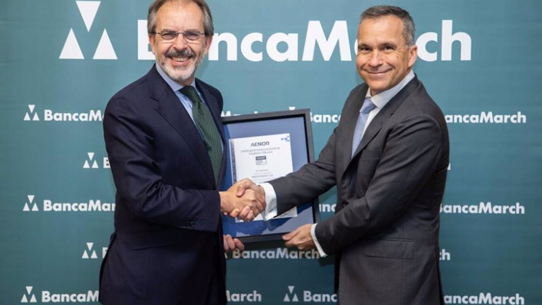 ep el consejero delegado de banca march izq jose luis acea y el consejero delegado de aenor rafael