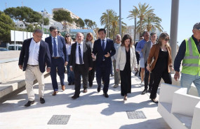 ep el ministro de industria y turismo jordi hereu visita las obras de mejora realizadas en el paseo