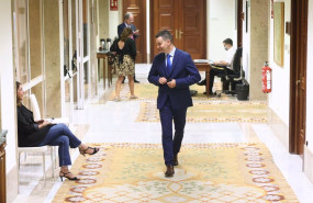 ep el portavoz del psoe en el congreso hector gomez a su llegada a una rueda de prensa posterior a
