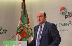 ep el presidente del ebb del pnv andoni ortuzar en una comparecencia en la sede de sabin etxea