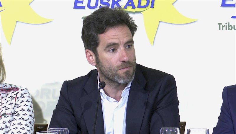 ep el presidente del pp de gipuzkoa borja semper durante su intervencion en el desayuno informativo