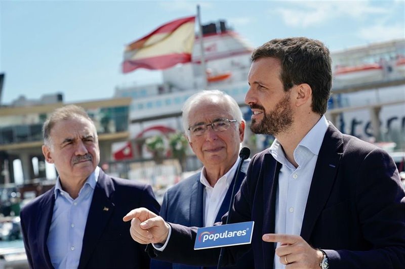 ep el presidente del pp pablo casado en un acto publico en melilla