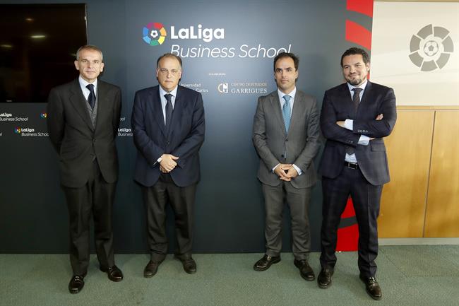 Félix Plaza, Javier Tebas, Jesús Ramos y José Moya | PRENSA LALIGA ep felix plaza javier tebas jesus ramosjose moya
