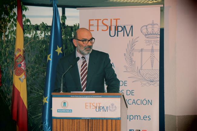Fernando Abril-Martorell, presidente de Indra, en los premios ETSIT-UPM 2017. | INDRA ep fernando abril-martorell presidenteindra enpremios etsit-upm 2017