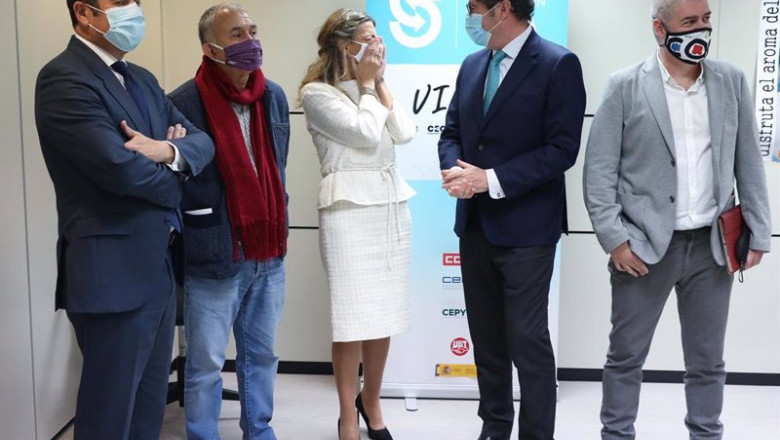 ep i-d el presidente de ceoe antonio garamendi el lider de ugt pepe alvarez la ministra de trabajo 20210118124003