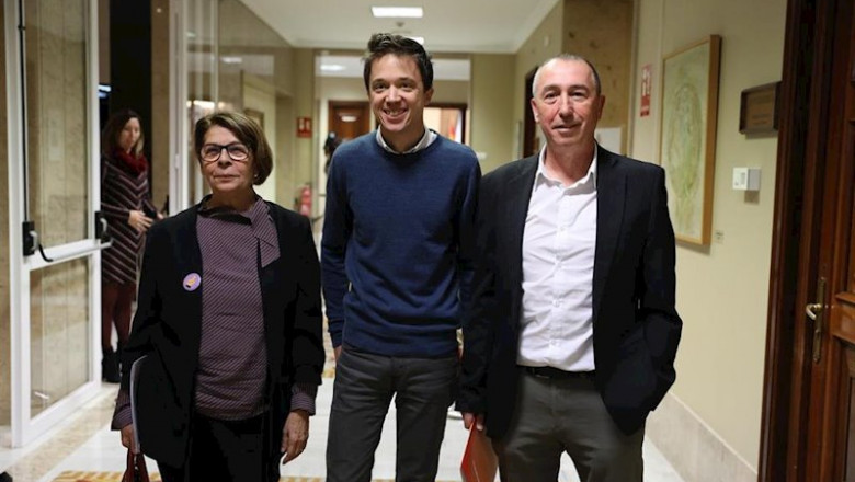 (I-D) La diputada de Más País en el Congreso por Madrid, Inés Sabanés; el diputado de MásPaís en el Congreso por Madrid, Íñigo Errejón; y el diputado de Más País en el Congreso por Valencia, Joan Baldoví | Marta Fernández Jara - Europa Press ep i-d la diputada de mas pais en el congreso por madrid ines sabanes el diputado de maspais en el