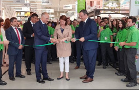 ep inauguracion de una tienda leroy merlin en girona con la alcaldesa marta madrenas ignacio sanchez