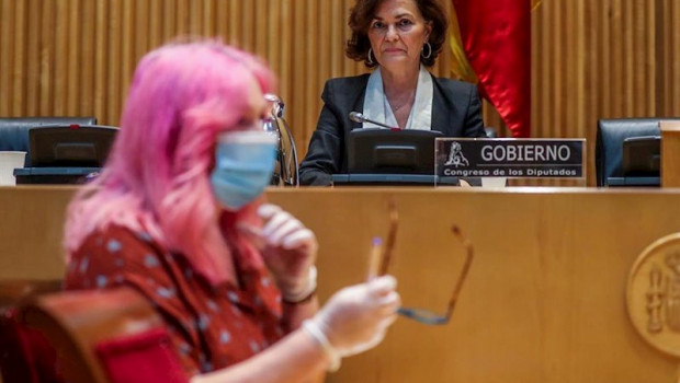 ep la vicepresidenta primera del gobierno carmen calvo ante la comision para la reconstruccion en el
