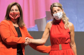 ep la vicepresidenta y ministra de trabajo yolanda diaz ha firmado con su homologa portuguesa ana