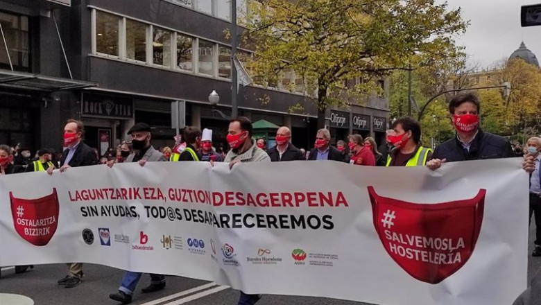 ep manifestacion de hosteleros en bilbao