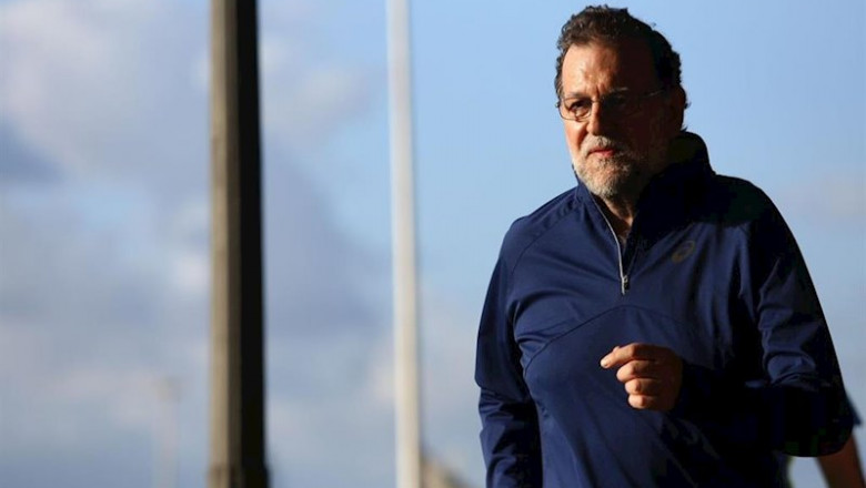 Mariano Rajoy hace ejercicio antes de participar en un mitin en Santa Cruz de Tenerife, en una imagen de archivo | CEDIDA POR EL PP - Archivo ep mariano rajoy hace ejercicio antes de participar en un mitin en santa cruz de tenerife en una