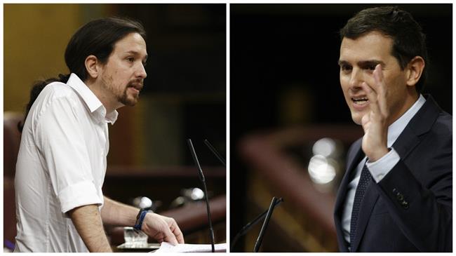 Pablo Iglesias y Albert Rivera en el debate de investidura en el Congreso | EUROPA PRESS ep pablo iglesiasalbert riveradebateinvestiduracongreso