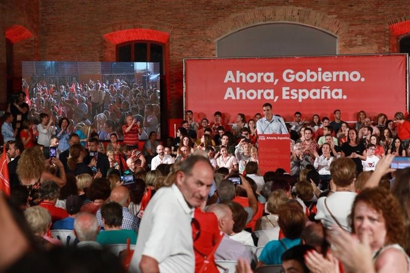 ep pedro sanchez en un mitin en valencia