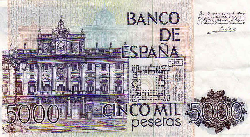 billet 5000 pesetas
