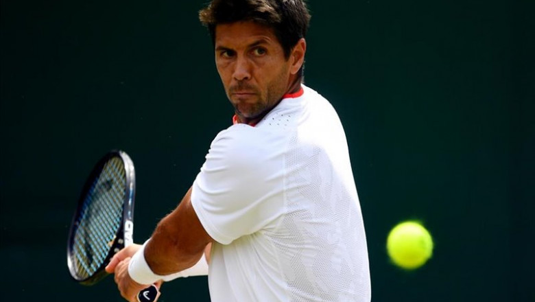 ep 08 july 2019 england london spanish tennis player fernando verdasco in action against belgiums
