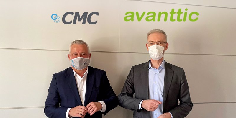 A la derecha, Jaime Hortelano, el presidente y consejero delegado del grupo CMC, a la izquierda, el consejero delegado de Avanttic, Jesús García. | GRUPO CMC ep a la derecha jaime hortelano el presidente y consejero delegado del grupo cmc a la izquierda el