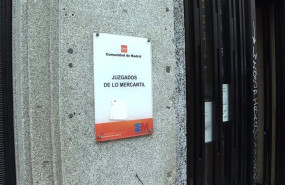 ep archivo   letrero en la puerta principal del juzgado de lo mercantil numero dos de madrid