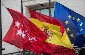 ep banderas a media asta en la real casa de correos sede de la comunidad de madrid