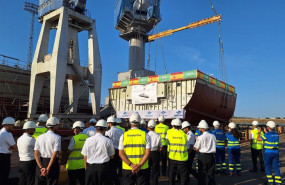 ep colocacion de la quilla de la octava corbeta para arabia saudi en el astillero de san fernando