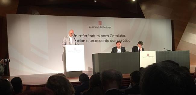 El conseller Raül Romeva en la conferencia del Govern en Madrid | GENERALITAT DE CATALUNYA ep conseller raul romevala conferenciagovernmadrid