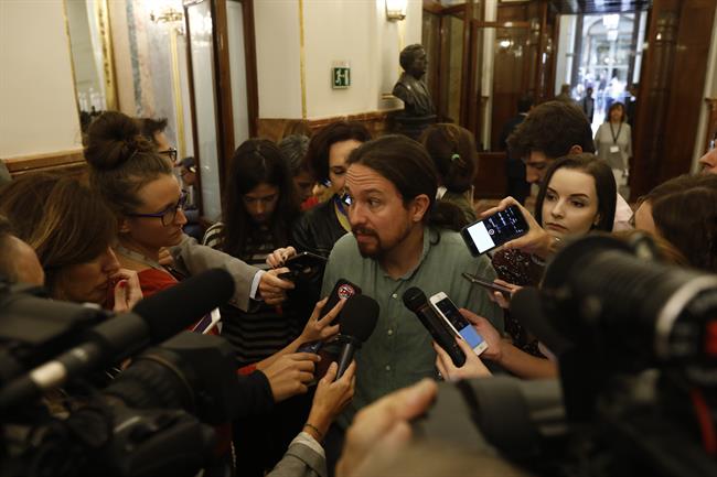 Declaraciones de Pablo Iglesias a las puertas del Congreso | EUROPA PRESS ep declaracionespablo iglesiaslas puertascongreso