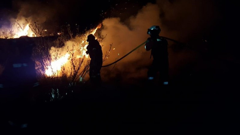 Efectivos de la UME participan en las labores de extinción del incendio de Gran Canaria | UNIDAD MILITAR DE EMERGENCIAS (UME) ep efectivosla ume participanlas laboresextincionincendiogran canaria