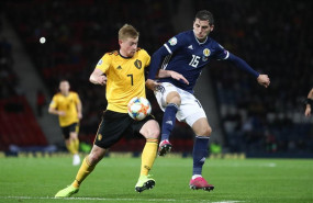 ep el jugador belga kevin de bruyne en el partido de clasificacion para la eurocopa 2020 contra