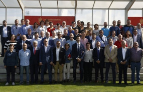 ep el presidente de la real federacion espanola de futbol rfef luis rubiales con representantes de