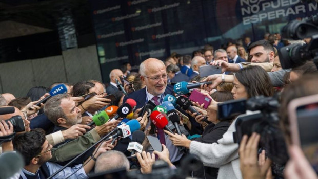 ep el presidente de mercadona juan roig antes del acto sobre el corredor mediteraneo