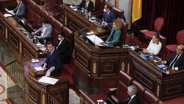 El presidente del Gobierno, Pedro Sánchez | Pool ep el presidente del gobierno pedro sanchez haciendo una intervencion en el pleno del congreso de