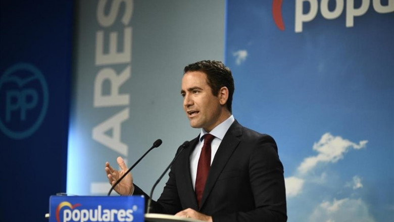El secretario general del PP, Teodoro García Egea, durante una rueda de prensa tras la reunión del Comité de Dirección del Partido Popular en la sede de Génova, en Madrid. | Oscar Cañas - Europa Press ep el secretario general del pp teodoro garcia egea durante una rueda de prensa tras la reunion del